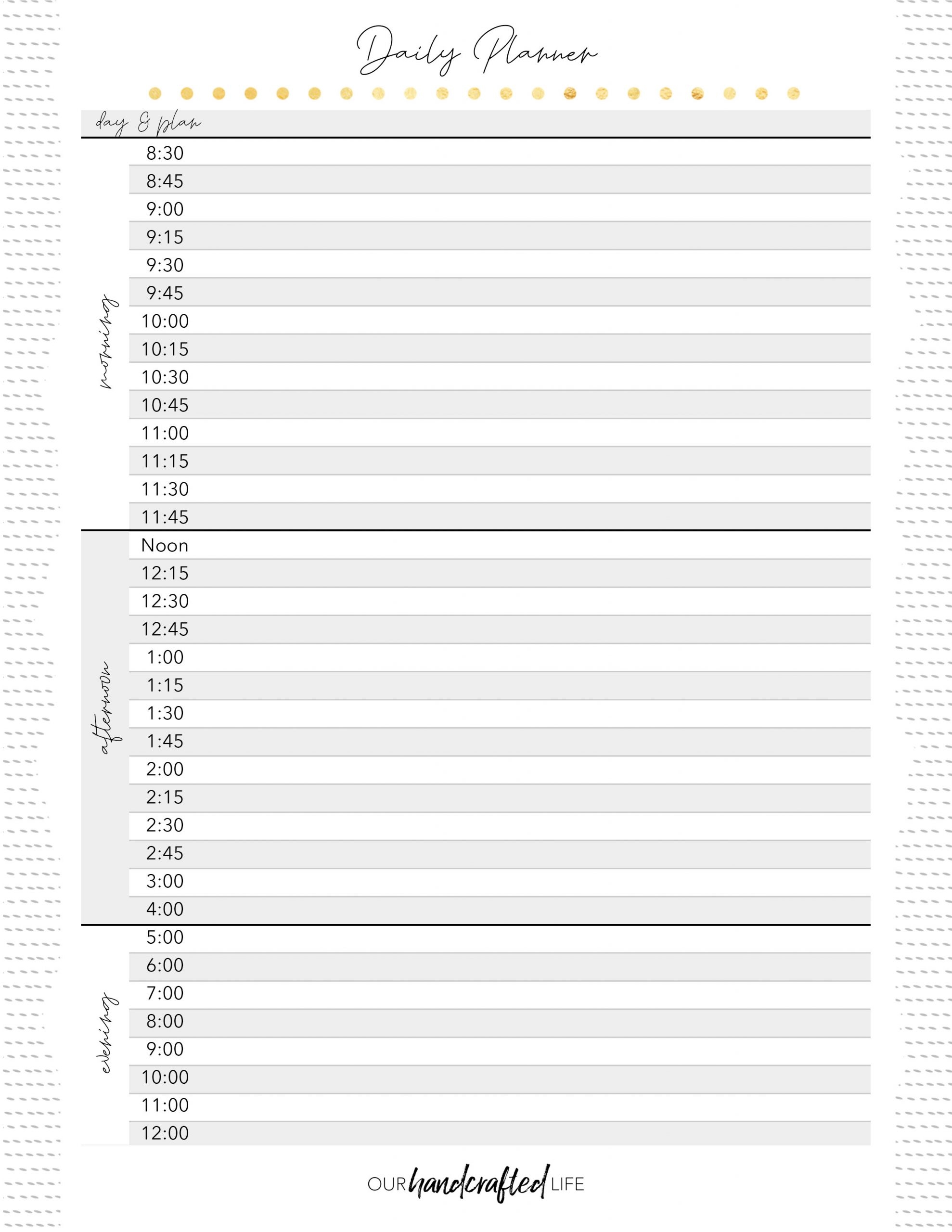 Printable Daily Planner Printable Daily Planner